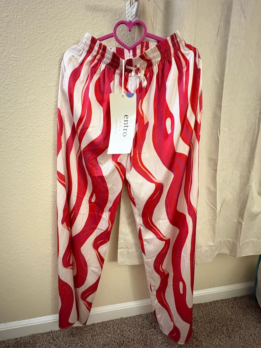 entro Red & White Swirl Lounge Pants